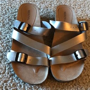Merona Silver Wedge Sandal